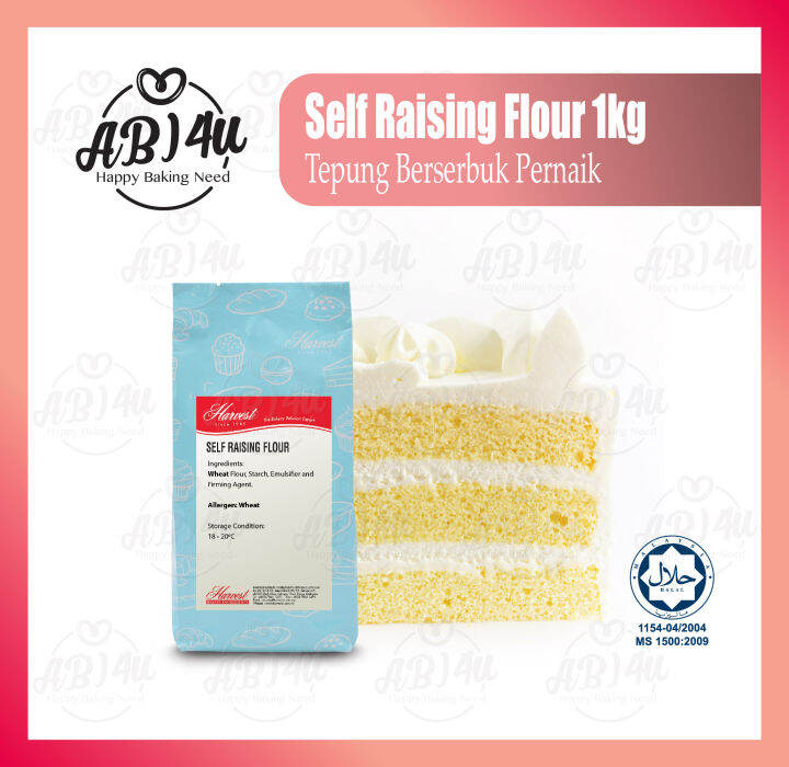 Self Raising flour 1kg Suitable for CAKE, COOKIES, PAU, KUIH Lazada