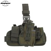 Army Tactical Universal Adjustable Hunting Molle Drop Leg Stickers Design Nylon Platform Panel W Holster Bag Pouch