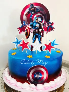 Czedrick's Capt. America Cake, A Customize Capt. America cake