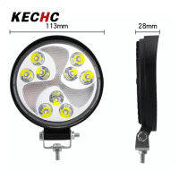 KECHc ไฟ Led สำหรับหลอดไฟตัดหมอกแบบเปลี่ยนได้ขับรถในไฟเสริมทรงกลม12V 27W 3000lm 6000K-6500K