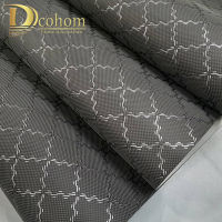 Designer Trellis Geometric Pattern Wallpaper Classic Black And Slivery Quatrefoil Wall Paper Bedroom Live Room Decor Light