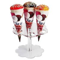 Acrylic Ice Cream Stand Cake Cone Stand Holder 6/16 Cones Wedding Buffet Display xqmg Ice Cream Tools bar Kitchen Tools Gadgets