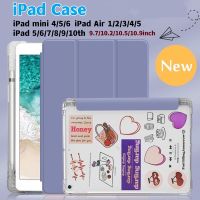 Hot Sale IPad case IPad 9 8 7 10.2 Mini 4 5 6 9.7 2017 / 2018 Air 5  Pro 10.9 Transparent Case Cover Back With Pencil Slot Holder Case Protective Magnet Auto Wake Cover