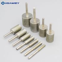 ۩ Diamond Cylinder Type Grinding Head Abrasive Wheel Jade Jewelry Bracelet Glass stone Carving Polishing Tool Burrs Bit 6mm 1pc