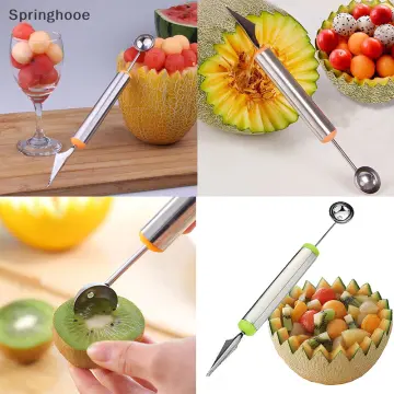 Double-Ended Stainless Steel Ice Cream Watermelon Baller Scoop Spoons Knife  - China Watermelon Baller Scoop Spoons Knife and 2 in 1 Double-Ended Spoons  Knife price