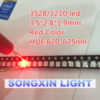 【❖New Hot❖】 ganfengsu3936969 Plcc-2 3528/1210สีแดง Smd ไฟความสว่างสูง500ชิ้น Led ติดผิวเรียบไดโอดเปล่งแสงหลอดไฟ Led Xiasongxin