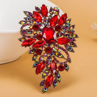 Luxurious champagne Stars Purple Brooch Bouquet Shiny Brand Austrian Crystal Hijab Pins And Broaches Very Nice Christmas Broches