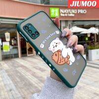 JIUMOO เคส M31 A31กาแลคซีของปลอกสำหรับ Samsung เคสป้องกันเลนส์กล้องคลุมทั้งหมดปลอกซิลิโคนลายหมีน่ารักแบบบางฝ้าดีไซน์ใหม่แข็งกันแรงกระแทกขอบเคสนิ่มใส่โทรศัพท์