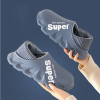 Super Winter Household Slippers Warm Women Waterproof Slides Couples Non-Slip Sandals Plush Cotton Indoor Outside Home Shoes