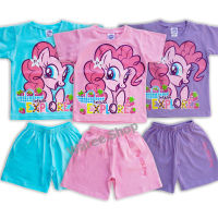 ชุดเซตเด็ก 2-6 ปี ชุดเสื้อกางเกง ลิขสิทธิ์แท้ โพนี่ My Little Pony  ชุดเสื้อกางเกงเด็ก ชุดเด็กหญิง เสื้อ + กางเกง