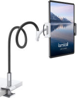 Gooseneck Tablet Holder, Lamicall Tablet Mount : Flexible Arm Clip Tablet Stand Bed Desk Mount Compatible with iPad Pro Mini Air, Galaxy Tabs More 4.7-10.5 Cell Phones and Tablets