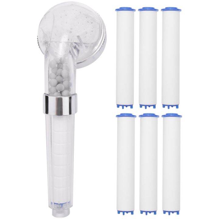 Bathroom Handheld Shower Water Saving Head Set with 6 Filters High