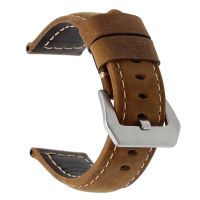 （A New Well Sell ） 20mm 22mm 24mm 26mm Genuine Leather Watch Band for Panerai Luminor Radiomir Stainless Steel Buckle Watchband Wrist Strap(no logo