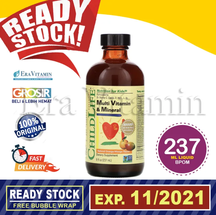 CHILDLIFE Multi Vitamin & Mineral 237ml 8oz child life MULTIVITAMIN