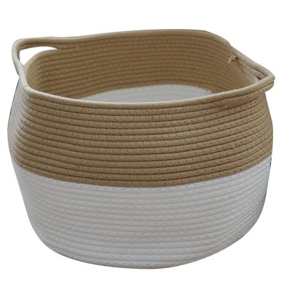 Cotton Woven Storage Bucket Foldable Large Simple Kids Room Decoration Toy Clothing Storage Basket