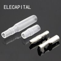 50 Sets 4mm Bullet Crimp Terminal Wire Connectors Male Female Socket w/ Sheath