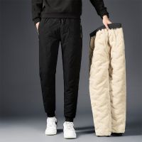 【CC】☂☏✠  Mens Lambswool Pants Thick Fleece Thermal Trousers Keep Warm Proof Sweatpants Fashion