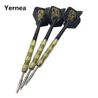 Yernea ลูกดอกปลายเหล็ก3ชิ้น15กรัมใหม่ความบันเทิงกีฬาชุบนิกเกิลลูกดอกทองแดงร่างกายลูกดอกไนลอนการบินของสัตว์เลี้ยง