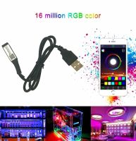 【❂Hot On Sale❂】 122cc store ทีวีพีซีแบล็คไลท์ Usb พลังงาน3วิธีบลูทูธ Rgb ตัวควบคุมไฟ Led หรี่ไร้สายขนาดเล็ก5V 12V 24V สำหรับ3528 5050แถบไฟ Led Rgb