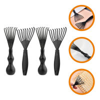 Chaoshihui 4PCS Combs Cleaner Hair Rimoval Brush Tool เครื่องมือหนังศีรษะทำความสะอาดหวีผมบรัชทำความสะอาด rake หวี