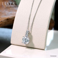 Lenya Jewelry จี้เงินแท้ 925 ชุบโรเดียม ดีไซน์ทรงกลม เรียบหรู ประดับด้วย SWAROVSKI ZIRCONIA ให้ความรู้สึกงามสง่า ดุจเพชรแท้