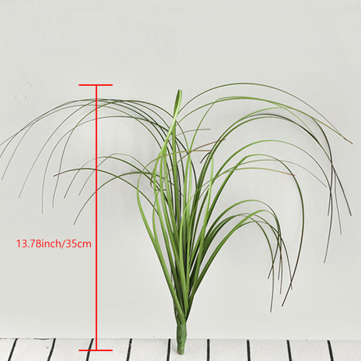 u2y7หญ้าเทียมเครื่องตกแต่งภายนอก1ชิ้นจำลองจำลองต้นหญ้าแฝกแบบเรียบง่ายสง่างาม