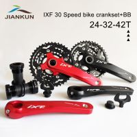 Bicycle Crank Set IXF 3x10S 104BCD Mountain Bike Crankset 24/32/42T MTB/Road Bicycle Crankset With BB Crank aluminum alloy Crank Arm Tooth Plate Parts Outdoor Cycling Accessorie