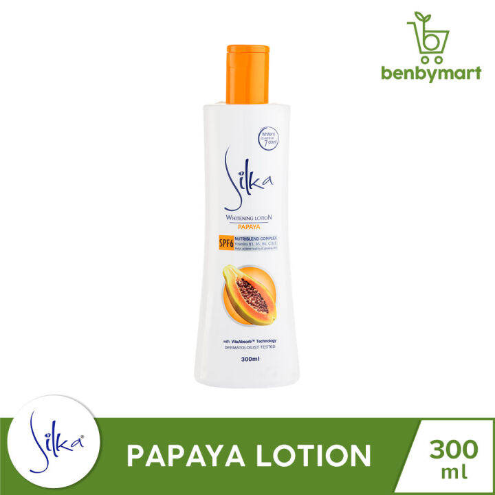 SIlka Papaya Whitening Lotion 300mL Lazada PH