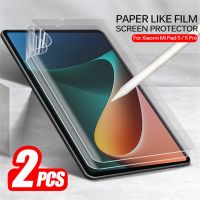 [SOSO 3C accessories] 2ชิ้นกระดาษเหมือนฟิล์มสำหรับแผ่น Xiaomi 5โปรจอปกป้องไมล์ Pad5 5Pro MiPad5สีเขียนโค้งทั้งแบบนิ่มไม่ใช่กระจก