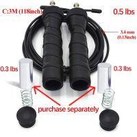 “：】、‘ Adjustable Weighted Jump Rope For Women And Men Speed Skipping Rope With Anti-Slip Handle For Double Unders Gym Fitness