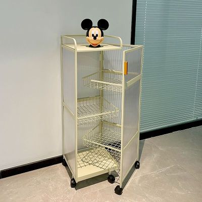 Spot parcel post Rotating Storage Rack Floor Home Living Room Mobile Cabinet Storage Cabinet Toy Snack Kitchen Trolley Storage Cabinet