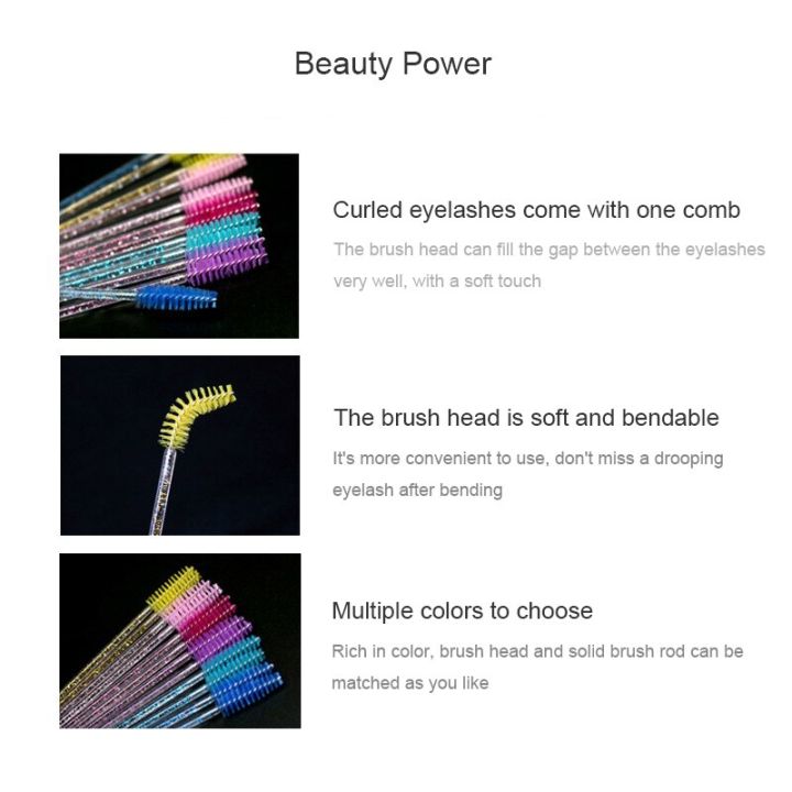 owosc-50-pcs-set-seven-colors-disposable-mascara-wands-mini-lashes-brushes-mascara-applicator-micro-spoolie-brushes-for-eye-lash-makeup-brushes-sets