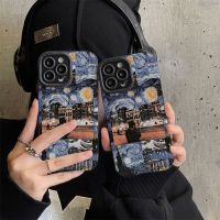 เคสโทรศัพท์มือถือหนังแกะนิ่ม กันกระแทก ลายภาพวาดสีน้ํามัน Van Gogh สําหรับ Iphone 11Pro MAX 14 PRO MAX 11 12 13 6 7 8plus XR Xmax