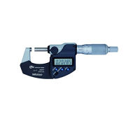 Mitutoyo 293-340-30 Digital Micrometer, Inch/Metric, Ratchet Thimble, 0-1" (0-25mm) Range, 0.00005" (0.001mm) Resolution, +/-0.00005" Accuracy, Meets IP65 Specifications