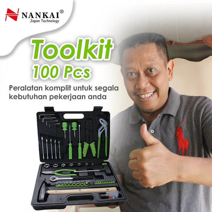 Tool Kit 100 Pc Nankai Tool box set lengkap kit set box toolkit full