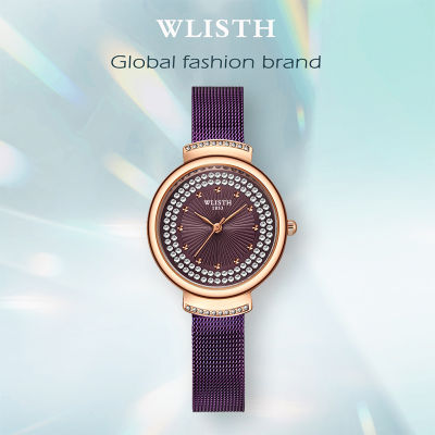 WLISTH นาฬิกา ผู้หญิง ของแท้ แฟชั่น สร้างสรรค์ กันน้ำ หรูหรา ของขวัญ ผู้ใหญ่ โลหะสายรัด [530]