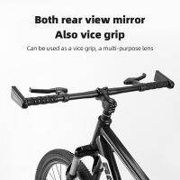 Bicycle Rearview Handlebar Mirror Multifunctional Bike Back Sight Reflector Folding 360 Degree Rotatable Cycling Equipment Nails Screws Fasteners