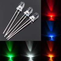 100PCS/LOT Long Legs 29MM UltraBright Red/Green/Blue/White/Yellow Ultra Bright 5mm Round LED Diode F5 Led 3.0-3.2VElectrical Circuitry Parts