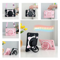 จริงซิลิโคนกันกระแทกเคสสำหรับ iPad Mini 6 A2567 A2568 A2569 360องศาหมุนยืน IPadmini 1 2 3 4 5สายคล้องไหล่ปกคลุมด้วยสร้อยข้อมือ