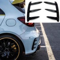 ABS Accessories Glossy Black Car Rear Bumper Spoiler Canards Trim Stickers For Mercedes Benz A Class W176 A200 A260 Left Right