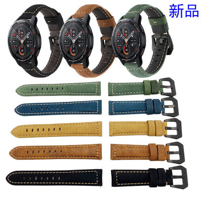 เหมาะสำหรับ Xiaomi watch color 2 สายนาฬิกาสายนาฬิกาหนังแท้ฝ้าชั้นแรกสายข้อมือหนังวัวแท้ 22mm สายนาฬิกา