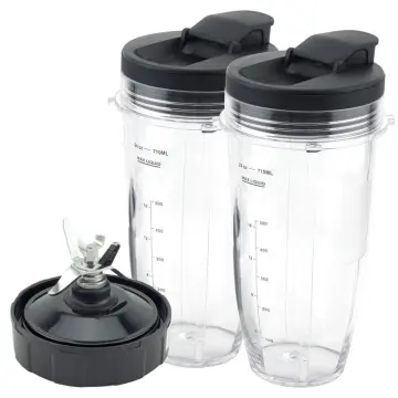 Lid and 32OZ Cup and 7 Fins Blade for Compatible for Ninja Auto IQ 1000W Blender  Accessories BL482 