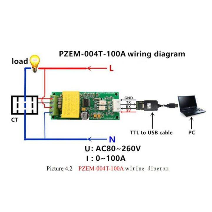 ac-digital-multifunction-meter-watt-power-volt-amp-current-test-module-pzem-004t-for-arduino-ttl-com2-com3-com4-0-100a