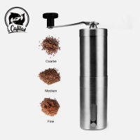 Manual coffee grinder for French embossing machine, hand-held mini, K cup, brushed stainless steel portable conical grinder