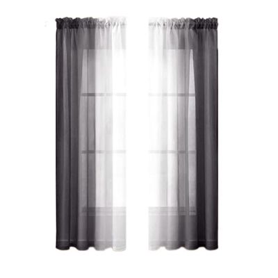 2 Pcs Sheer Ombre Curtains 52 x 84 Inch Gradient Curtains Semi Sheer Voile Curtains Rod Pocket Window Drapes for Room