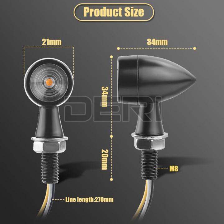 ไฟเลี้ยวรถจักรยานยนต์ขนาดเล็กสัญญาณไฟไฟเบรคสีแดง-drl-ไฟกะพริบ-bullet-clignotant-moto-สำหรับ-honda-สำหรับคาเฟ่แข่ง12v