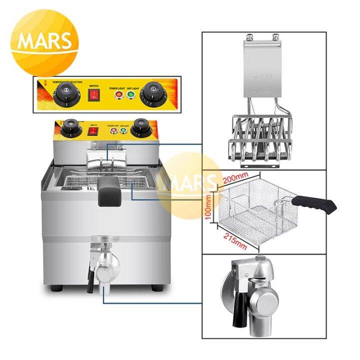 Heavy Duty Electric Deep Fryer With Strainer 17L Fried Chicken Frying