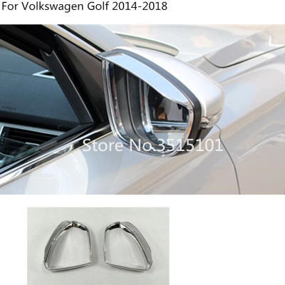 2021Rear Rearview Side Glass Mirror Trim Frame Rain Shield Sun Visor Shade For Volkswagen VW Golf7 Golf 7 2014 2015 2016 2017 2018