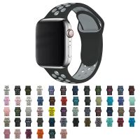 Silicone Bands Compatible with Apple Watch 38/40/41/42/44/45/49mm, Replacement Soft Silicone Sport Strap Wristbands for iWatch