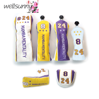 Wellsunny ชุดปลอกหุ้มหัวไม้กอล์ฟหนังที่คลุมหัวไม้กอล์ฟ #1 #3 #5ที่คลุมไม้แฟร์เวย์ไดร์เวอร์